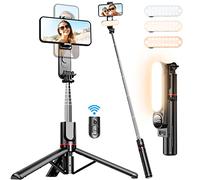 Bastone Selfie Treppiede con Luce di Riempimento, Treppiede per Telefono Extra Lungo da 111CM con Telecomando Staccabile Selfie Stick con Rotazione a 360° per Compatibile con iPhone Samsung Huawei