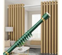 Bastone telescopico regolabile per tenda da doccia, senza trapano, montaggio a tensione, per porte e tende da esterno, verde, adatto a 2,13 m, facile installazione, durevole ed elegante