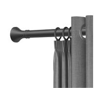 Bastone telescopico regolabile per tende, 40-500 cm, senza trapano, in acciaio inox, antiscivolo, per finestre, porte, armadi e bagni, colore grigio, 411,5-500,4 cm