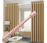 Bastone telescopico regolabile per tende allungabile da esterno 0,4 m 5 m, senza fori, perfetto per porte e finestre, colore: rosa, dimensioni: 4,1 ~ 5 m