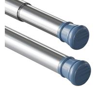 Bastone Tenda a Pressione Asta Telescopica Bastone Tenda Doccia Bastoni per Tende a Pressione, Fissaggio Senza Trapano né Viti, Lunghezza 135-200cm(1 pezzo), Diametro 25mm,Argento
