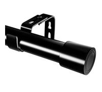 Bastone Tenda Bianco Asta Per Tende Bastone Tenda 3 Metri Bastoni Per Tende Moderni Bastone Per Tenda Da Interno Asta Tende Con Terminali Rotondi e Staffa Per Camera Da Letto Soggiorno Nero 62-229CM