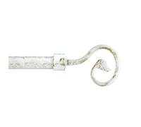 Bastone Tenda Estendibile 120-210 cm Ferro Asta Scorritenda Anelli Staffe Shabby Chic Ricciolo