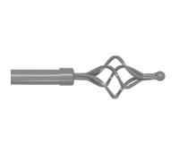 Bastone Tenda Ferro Estendibile Asta Scorritenda Anelli mod.BASTONE TENDA VORTICE 160-300 GRIGIO