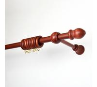 Bastone tenda in Legno ∅ 23 mm Set completo Accessori inclusi - Asta Su Misura