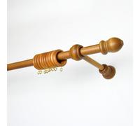 Bastone tenda in Legno ∅ 23 mm Set completo Accessori inclusi - Asta Su Misura