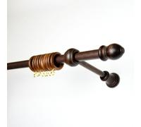 Bastone tenda in Legno ∅ 23 mm Set completo Accessori inclusi - Asta Su Misura