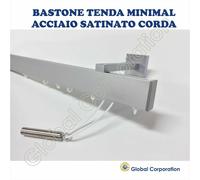 BASTONE TENDA MODERNO A ONDA ALLUMINIO PIATTO BINARI PER TENDE SOFFITTO