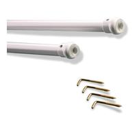 Bastone Tende a Pressione - Bastoni Per Tende a Vetro - Bastoni per Tendaggi Interni - Bacchette Estensibili Misura 40-60cm - 2 Pezzi