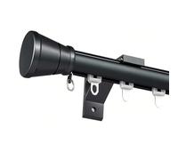 Bastone Tende Alluminio Romano, Asta Sistema per Tende con Supporti, Stabile Set di Bastoni Singoli per Stanze Soffitto Parete per Soggiorno, Camera da Letto, Silenzio Delle Rotaie(Blue,3.90m)