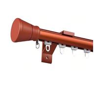 Bastone Tende Alluminio Romano, Asta Sistema per Tende con Supporti, Stabile Set di Bastoni Singoli per Stanze Soffitto Parete per Soggiorno, Camera da Letto, Silenzio Delle Rotaie(Orange,3.70m)