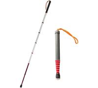 Bastoni Ciechi Telescopici da Passeggio - Bastone da Passeggio in Pellicola Riflettente con Rulli - Bastone Guida Canna Antiscivolo per Ipovedenti E Non Vedenti, Has Rollers, 118cm