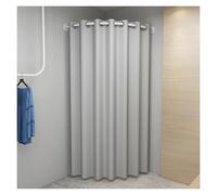 Bastoni curvi per boutique, 76/80/101/114 cm, in metallo, da appendere alla parete, divisorio per la privacy, per negozi di abbigliamento, spogliatoi (bianco, 80 cm)