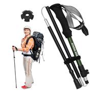 Bastoni da trekking con borsa portaoggetti, bastoncini da trekking pieghevoli e regolabili, bastoncini da passeggio in alluminio leggero con manico in EVA e blocco rapido per campeggio zaino in spalla