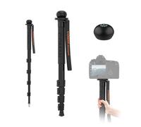 Bastoni da trekking per fotocamera nordic walking - Bastoni da trekking pieghevoli telescopici da trekking in alluminio compatibile con fotocamere, adattatore per smartphone treppiede, videocamera