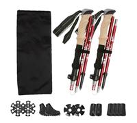 Bastoni da trekking telescopici - Bastoni da trekking regolabili, leggeri | Supporto per equilibrio con tutti i tipi di terreno, borsa pieghevole per il trasporto di attrezzi da esterno per donne