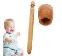 Bastoni Di Mazzo Di Tamburo Di Legno - Batterio Percussioni A Basso, Rana Caller Drumsticks Set | Kit Accessorio Banda Strumenti Musicali, Coppia Trappola Aste Con Impugnatura In Legno Morbido