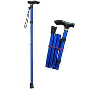 Bastoni per adulti, Bastone pieghevole regolabile con manico a T e custodia for il trasporto multicolore(Blue)