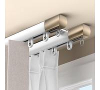 Bastoni Per Tende Doppi Per Finestre, Aste Per Tende A Doppia Asta Resistente, Staffe Scorrevoli In Lega Di Alluminio Per Camera Da Letto/soggiorno/finestra/hotel(White,13.8FT/420CM)