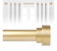 Bastoni per tende dorati, da 71 a 120 cm, diametro 2,5 cm, resistente, regolabile, moderno, telescopico, per tende, finestre, 45,7-114,3 cm, ottone oro