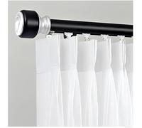 Bastoni per tende e connettori in alluminio nero, 150 cm, silenziosi, per montaggio a parete e soffitto, ideali per la privacy e la decorazione della casa