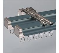 Bastoni per tende in alluminio a doppia guida per divisori da soffitto o parete 2 x 100 cm 200 cm facile installazione perfetta per la decorazione della casa e dell'ufficio