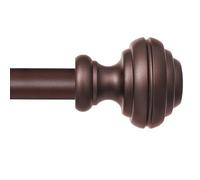 Bastoni per tende in bronzo per finestre da 40,6 a 114,3 cm, 1,9 cm, resistente, regolabile, con terminali moderni, aste per finestre per camera da letto, soggiorno, patio e cucina
