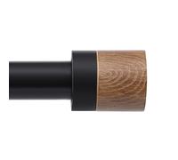 Bastoni per tende in legno per finestre da 1,2 a 2,1 m, regolabili da 2,5 cm, con terminali in finto legno, resistente, decorativo, per camera da letto, cucina e patio