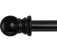 Bastoni per tende neri per finestre da 66 a 304,8 cm - 2,5 cm, in metallo resistente, per tende e tende, aste per tendaggi con staffe regolabili per soggiorno, camera da letto e esterni, per porta del