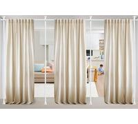 Bastoni per tende senza foratura per finestra a golfo, 2,5 cm, regolabile, resistente, asta di tensione da pavimento a soffitto, per porte scorrevoli in vetro, asta per tende adatta agli affittuari,