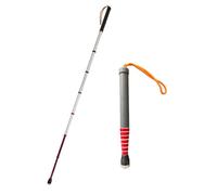 Bastoni Telescopici per Ciechi da Passeggio - Bastone da Passeggio con Pellicola Riflettente con Rulli - Bastone Guida Antiscivolo per Persone con Problemi di Vista e non Vedenti(Has rollers,138cm)