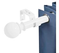 Bastoni Tende Per Interni Bastone Tenda Asta Per Tende Bastoni Per Tende Allungabili Palo Tenda Con Terminali Rotondi e Staffa Per Camera Da Letto e Soggiorno Finestre Bianco 70-176CM
