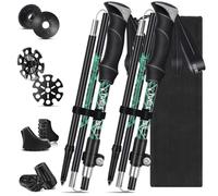 Bastoni Trekking Carbonio,Bastoni da Trekking Pieghevoli,Bastoncini Trekking Telescopici 105-130 cm per l'escursionismo,il campeggio,lo sci