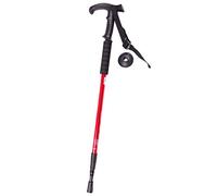 Bastoni Trekking Pieghevoli, Bastoni Trekking Leggeri, Altezza Regolabile 65-130 cm [Alluminio], Bastoni da Passeggio Estensibili e Resistenti per Marcia Nordica, Trail o Viaggio (Rosso)