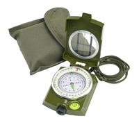 BASTOUR Bussola Militare Professionale di Alta Precisione, Multifunzione, Impermeabile, Luminosa, con Borsetta (Verde Militare)