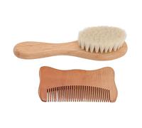 Basvella per Bambini in Lana Morbida e Set di Pettine, Spoglia Delicatamente i Capelli del Bambino, Design Portatile, Ideale per Neonati, Bambini, Bambini