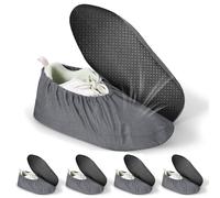 BASVII 5 Paia Copriscarpe Riutilizzabili e Lavabili per Interni, Antiscivolo e Traspiranti per La Protezione dei Tappeti - Copri Scarpe da Casa, Alternativa Sostenibile ai Copriscarpe Monouso