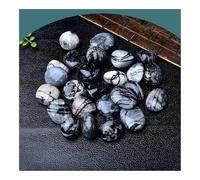 BASXDRFXZ Cristallo Sfuso Ornamenti in Pietra rotolante con griglia Nera di Cristallo Naturale, Esemplare Minerale, Pietra didattica, Pietra for Vasca da Bagno per burattatura(2-3cm500g)