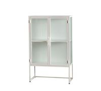 BASXDRFXZ Mobile per Piatti Armadietto portaoggetti for soggiorno laterale moderno e semplice in vetro da ingresso in ferro bianco Scarpiera