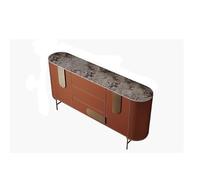 BASXDRFXZ Mobile per Piatti Credenza contenitore in pelle di sella, lastra roccia, ingresso, corridoio, mobili decorativi, tavolo divisorio for soggiorno(120x35x90cm)