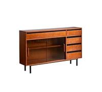 BASXDRFXZ Mobile per Piatti Credenza da pranzo in legno massello in stile giapponese, 140x30x84cm, mobiletto tè in vetro, soggiorno, ingresso, armadietto portabottiglie cucina