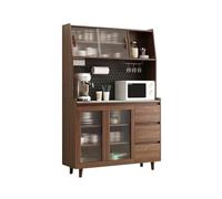 BASXDRFXZ Mobile per Piatti Credenza In Legno Massello Da Cucina Pensile Integrato Mobiletto Tè For La Casa(M120CMX40CMX184CM)