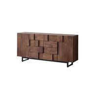 BASXDRFXZ Mobile per Piatti Credenza in legno massello di noce nero, tavolo da ingresso, contenitore, moderno, con cassetto, mobile decorativo(200x40x90cm)