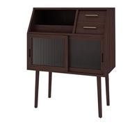 BASXDRFXZ Mobile per Piatti Credenza, mobiletto portaoggetti con ante e ripiani, consolle in legno da ingresso for soggiorno, sala pranzo, corridoio(B)