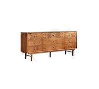 BASXDRFXZ Mobile per Piatti Mobile Vintage con Cassetti in Legno Massello 150x45x80cm, Consolle d'Ingresso per Casa Soggiorno Cucina