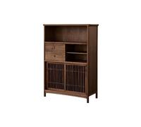 BASXDRFXZ Mobile per Piatti Mobiletto da cucina in noce cinese 90x38x126 cm, tavolo ingresso, mobiletto for divano soggiorno, adatto for riporre stoviglie e set tè(Left90x38x126cm)