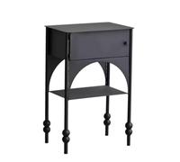 BASXDRFXZ Tavolini da Caffè Tavolino Da Divano Nordico Soggiorno Nero Stretto Comodino Camera Letto Retrò