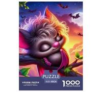Bat 1000 Pezzi Halloween Puzzle Classici Animali Divertenti Per Uomo E Donna Qualità Premium Per Adulti E Bambini Da 14 Anni E Più Puzzle Per Gioco Familiare, Festa Aziendale Regalo Giocattolo Colora