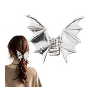 Bat Claw Clip, Hair Clamp, 3.5 Inch Decorative Bat Wing Non-Slip Clips, Lightweight Gothic Accessory for Halloween Theme Use, Cosplay, Party, Masquerade, Holidays, Black