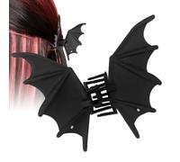Bat Hair Clip - Matte Black Lega Gothic B?t Wing Claw C?ip | Halloween Goth B?t Wing Claw C?ip | Spooky Barrettes Punk Accessories | Party Costume Headdress for Girls